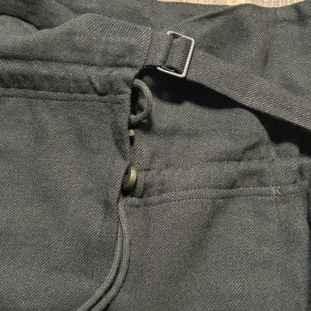 Ann Demeulemeester Wool Linen Cotton Skirt Size 34 Black Maxi With Strap Buckle - Picture 5 of 10